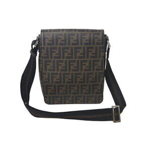 FENDI Zucca shoulder bag brown black